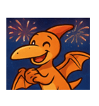 花火とバサバサプテラノドン@SFW（個別スタンプ：5）