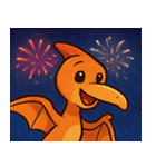 花火とバサバサプテラノドン@SFW（個別スタンプ：8）