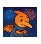 花火とバサバサプテラノドン@SFW（個別スタンプ：10）