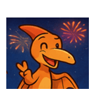 花火とバサバサプテラノドン@SFW（個別スタンプ：12）