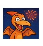 花火とバサバサプテラノドン@SFW（個別スタンプ：14）