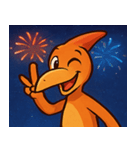 花火とバサバサプテラノドン@SFW（個別スタンプ：15）