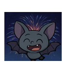 花火とパタパタコウモリ@SFW（個別スタンプ：3）