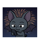 花火とパタパタコウモリ@SFW（個別スタンプ：10）