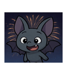 花火とパタパタコウモリ@SFW（個別スタンプ：14）