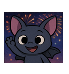 花火とパタパタコウモリ@SFW（個別スタンプ：22）