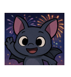 花火とパタパタコウモリ@SFW（個別スタンプ：23）