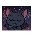 花火とパタパタコウモリ@SFW（個別スタンプ：24）