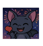 花火とパタパタコウモリ@SFW（個別スタンプ：25）