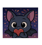 花火とパタパタコウモリ@SFW（個別スタンプ：32）