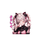 ピンクゴスロリガール（個別スタンプ：1）
