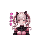 ピンクゴスロリガール（個別スタンプ：4）