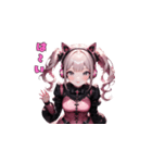 ピンクゴスロリガール（個別スタンプ：6）