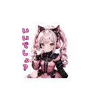 ピンクゴスロリガール（個別スタンプ：21）