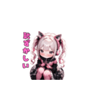 ピンクゴスロリガール（個別スタンプ：34）
