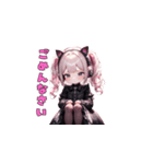 ピンクゴスロリガール（個別スタンプ：40）