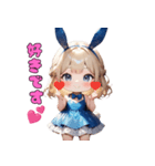 誘惑バニーの危険な遊び♡（個別スタンプ：35）