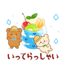 クマたちと夏のグルメ（個別スタンプ：24）