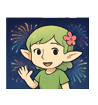 花火とひらひら妖精@SFW（個別スタンプ：5）