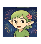 花火とひらひら妖精@SFW（個別スタンプ：9）