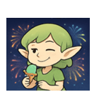 花火とひらひら妖精@SFW（個別スタンプ：15）
