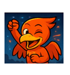 花火とメラメラ火の鳥@SFW（個別スタンプ：5）