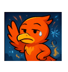 花火とメラメラ火の鳥@SFW（個別スタンプ：6）