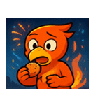 花火とメラメラ火の鳥@SFW（個別スタンプ：9）