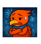 花火とメラメラ火の鳥@SFW（個別スタンプ：10）