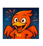 花火とメラメラ火の鳥@SFW（個別スタンプ：13）