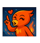 花火とメラメラ火の鳥@SFW（個別スタンプ：14）