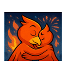 花火とメラメラ火の鳥@SFW（個別スタンプ：16）