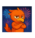 花火とメラメラ火の鳥@SFW（個別スタンプ：18）