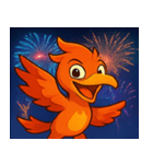 花火とメラメラ火の鳥@SFW（個別スタンプ：20）