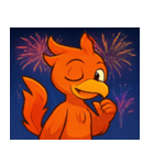 花火とメラメラ火の鳥@SFW（個別スタンプ：21）