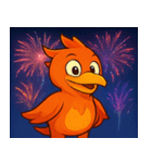 花火とメラメラ火の鳥@SFW（個別スタンプ：23）