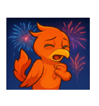 花火とメラメラ火の鳥@SFW（個別スタンプ：26）