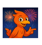 花火とメラメラ火の鳥@SFW（個別スタンプ：28）