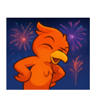 花火とメラメラ火の鳥@SFW（個別スタンプ：29）