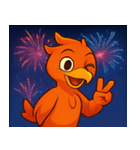 花火とメラメラ火の鳥@SFW（個別スタンプ：30）