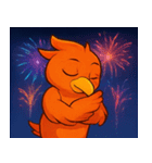 花火とメラメラ火の鳥@SFW（個別スタンプ：32）