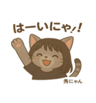 秀にゃんの日常会話スタンプ（個別スタンプ：34）
