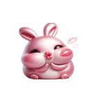 ピンクうさぎの愛の告白（個別スタンプ：3）