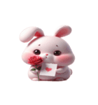 ピンクうさぎの愛の告白（個別スタンプ：14）