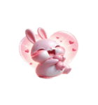 ピンクうさぎの愛の告白（個別スタンプ：17）