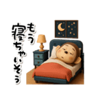 やる気無し。腹巻きおさる3D（個別スタンプ：23）