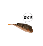 表情が読み取れないフグの稚魚スタンプ（個別スタンプ：9）