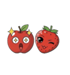 イチゴとリンゴの物語（個別スタンプ：1）