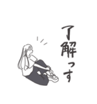 ◉大人気オシャレかっこよ女の子◉デニム（個別スタンプ：5）