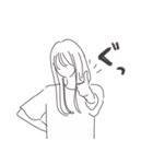◉大人気オシャレかっこよ女の子◉デニム（個別スタンプ：13）